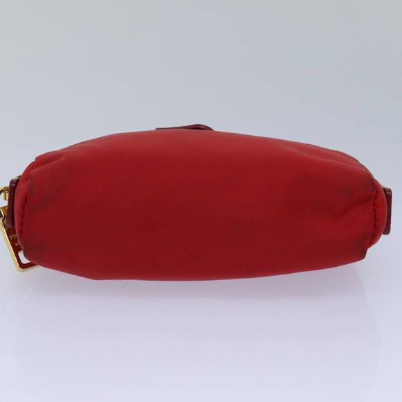PRADA Pouch Nylon Red Auth yk13772 - Picture 6 of 16